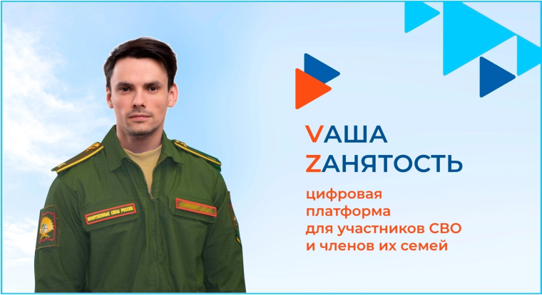 Для участников СВО и членов их семей действует цифровая платформа «Vаша Zанятость». Для участников СВО и членов их семей действует цифровая платформа «Vаша Zанятость».